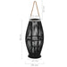 Suport de lumânări suspendat tip felinar, negru, 60 cm, bambus - WALTI WALTI