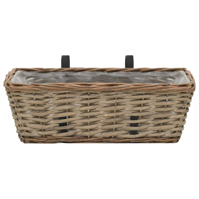 Jardinieră de balcon, 2 buc., 40 cm, răchită căptușeală PE - WALTI WALTI