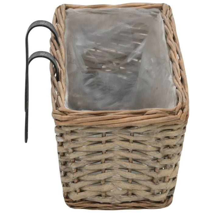 Jardinieră de balcon, 2 buc., 60 cm, răchită cu căptușeală PE - WALTI WALTI