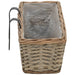 Jardinieră de balcon, 2 buc., 60 cm, răchită cu căptușeală PE - WALTI WALTI