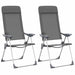 Scaune de camping pliante, 2 buc, gri, aluminiu - WALTI WALTI