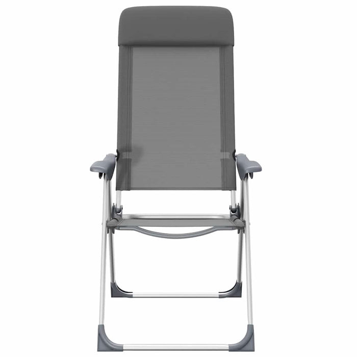 Scaune de camping pliante, 2 buc, gri, aluminiu - WALTI WALTI