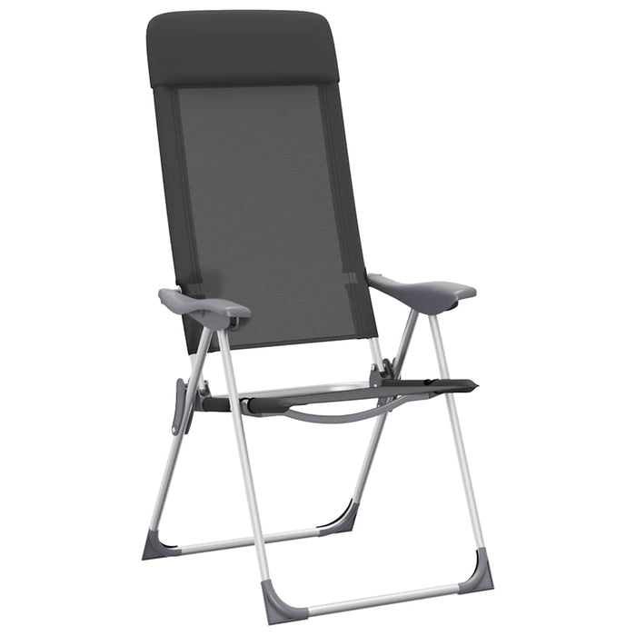 Scaune de camping pliante, 2 buc., negru, aluminiu - WALTI WALTI