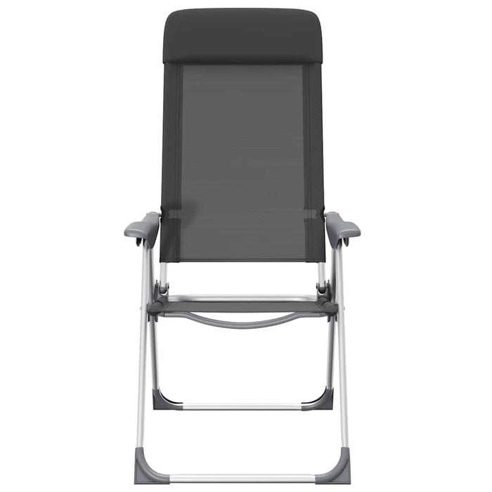 Scaune de camping pliante, 2 buc., negru, aluminiu - WALTI WALTI