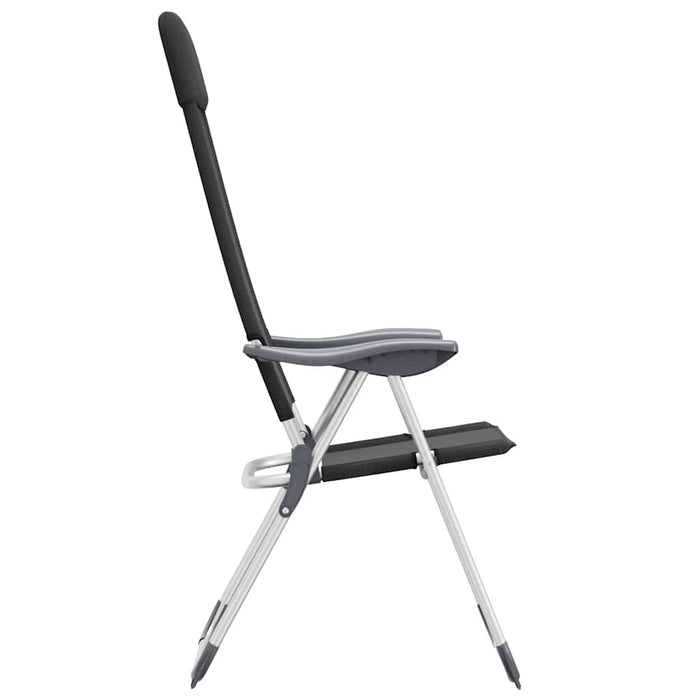 Scaune de camping pliante, 2 buc., negru, aluminiu - WALTI WALTI