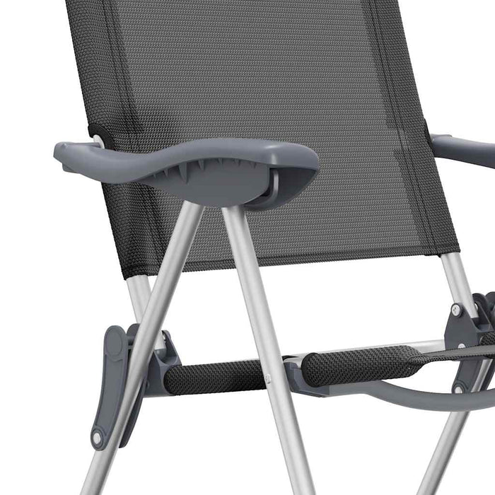 Scaune de camping pliante, 2 buc., negru, aluminiu - WALTI WALTI