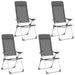 Scaune de camping pliante, 4 buc., gri, aluminiu - WALTI WALTI