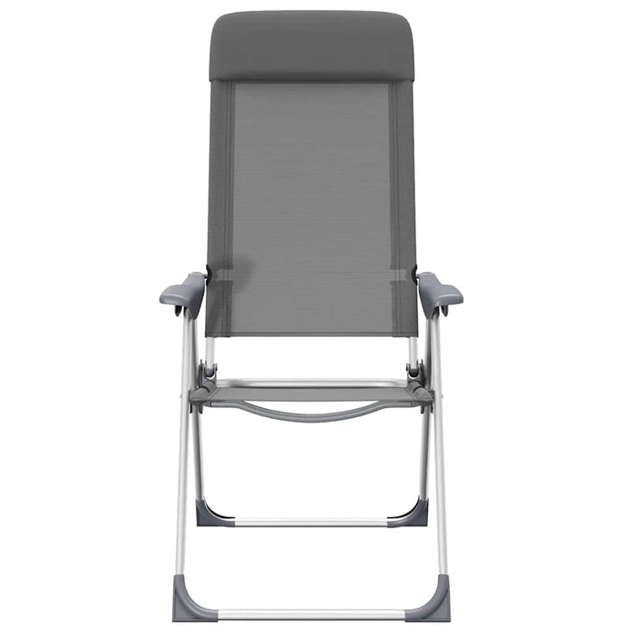 Scaune de camping pliante, 4 buc., gri, aluminiu - WALTI WALTI