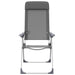 Scaune de camping pliante, 4 buc., gri, aluminiu - WALTI WALTI