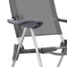 Scaune de camping pliante, 4 buc., gri, aluminiu - WALTI WALTI