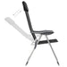 Scaune de camping pliante, 4 buc., negru, aluminiu - WALTI WALTI