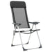 Scaune de camping pliante, 4 buc., negru, aluminiu - WALTI WALTI