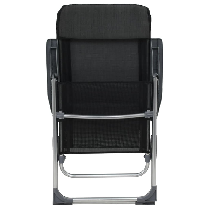 Scaune de camping pliante, 4 buc., negru, aluminiu - WALTI WALTI