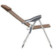 Scaune de camping pliante, 4 buc., maro, aluminiu - WALTI WALTI