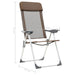 Scaune de camping pliante, 4 buc., maro, aluminiu - WALTI WALTI