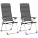 Scaun de camping, 2 buc, gri, 58 x 69 x 111 cm, aluminiu - WALTI WALTI