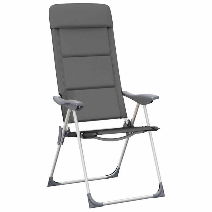 Scaun de camping, 2 buc, gri, 58 x 69 x 111 cm, aluminiu - WALTI WALTI