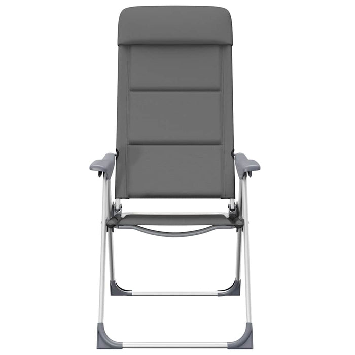 Scaun de camping, 2 buc, gri, 58 x 69 x 111 cm, aluminiu - WALTI WALTI