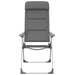 Scaun de camping, 2 buc, gri, 58 x 69 x 111 cm, aluminiu - WALTI WALTI