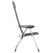 Scaun de camping, 2 buc, gri, 58 x 69 x 111 cm, aluminiu - WALTI WALTI