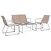 Set mobilier de grădină, 4 piese, gri taupe, oțel și textil - WALTI WALTI