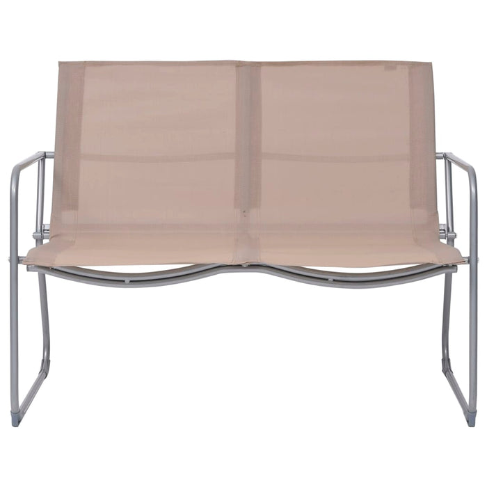 Set mobilier de grădină, 4 piese, gri taupe, oțel și textil - WALTI WALTI