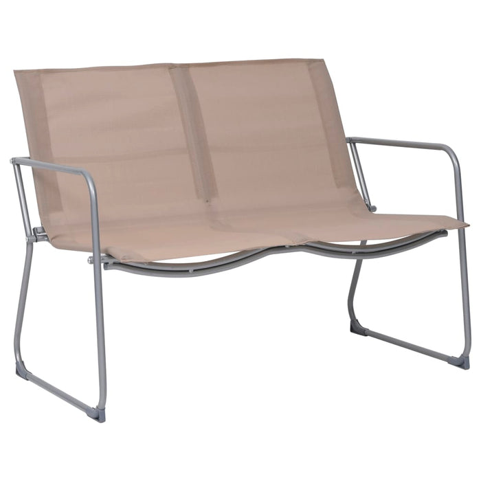Set mobilier de grădină, 4 piese, gri taupe, oțel și textil - WALTI WALTI