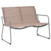 Set mobilier de grădină, 4 piese, gri taupe, oțel și textil - WALTI WALTI