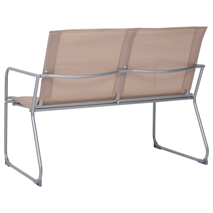 Set mobilier de grădină, 4 piese, gri taupe, oțel și textil - WALTI WALTI