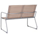 Set mobilier de grădină, 4 piese, gri taupe, oțel și textil - WALTI WALTI