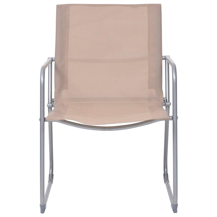 Set mobilier de grădină, 4 piese, gri taupe, oțel și textil - WALTI WALTI