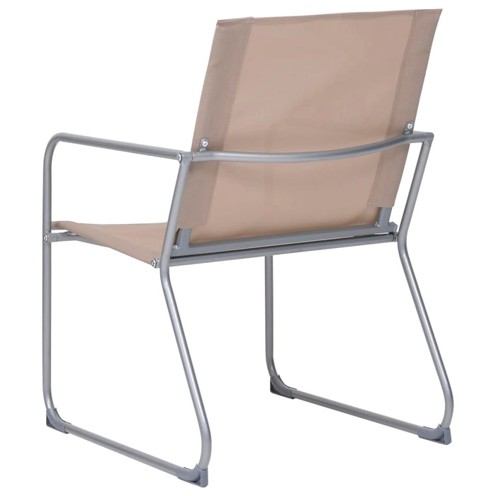 Set mobilier de grădină, 4 piese, gri taupe, oțel și textil - WALTI WALTI