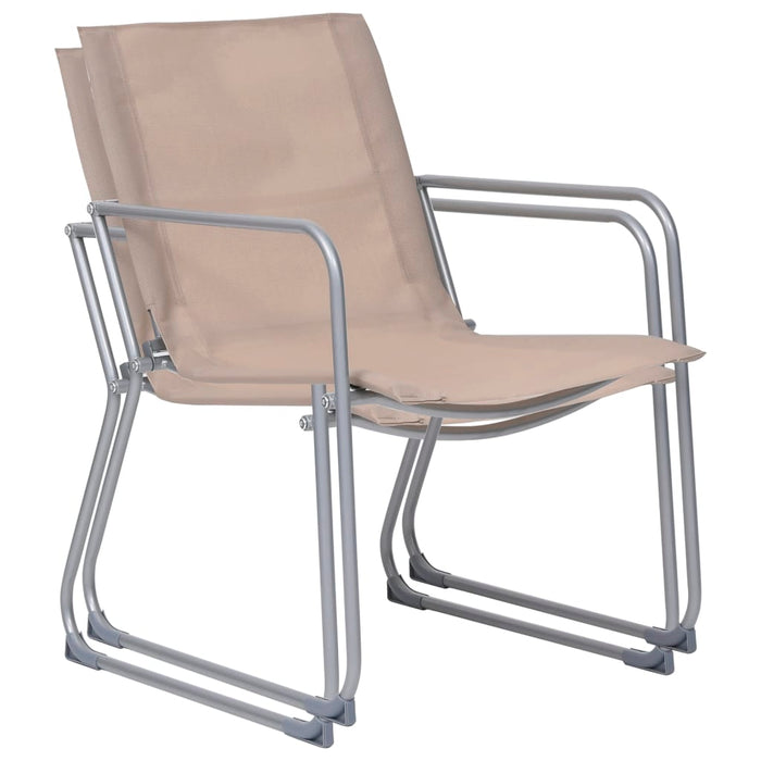 Set mobilier de grădină, 4 piese, gri taupe, oțel și textil - WALTI WALTI