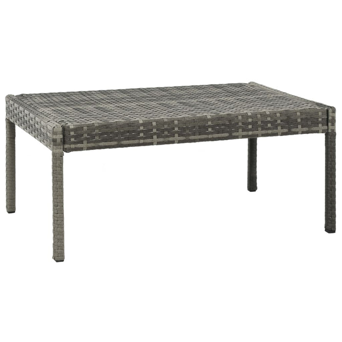 Set mobilier de grădină cu perne, 3 piese, gri, poliratan - WALTI WALTI