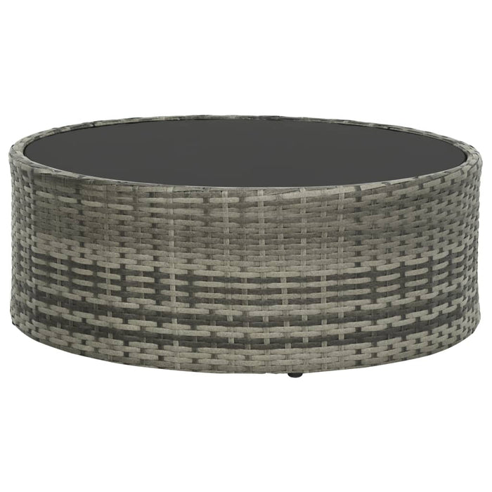 Set mobilier de grădină cu perne, 7 piese, gri, poliratan WALTI
