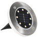 Lămpi solare de sol, 8 buc., alb, becuri LED - WALTI WALTI