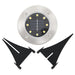 Lămpi solare de sol, 8 buc., alb, becuri LED - WALTI WALTI