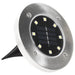 Lămpi solare de sol, 8 buc., alb cald, becuri LED - WALTI WALTI