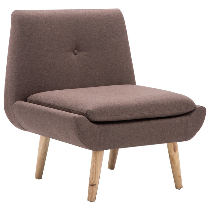 Fotoliu cu taburet, maro, material textil WALTI