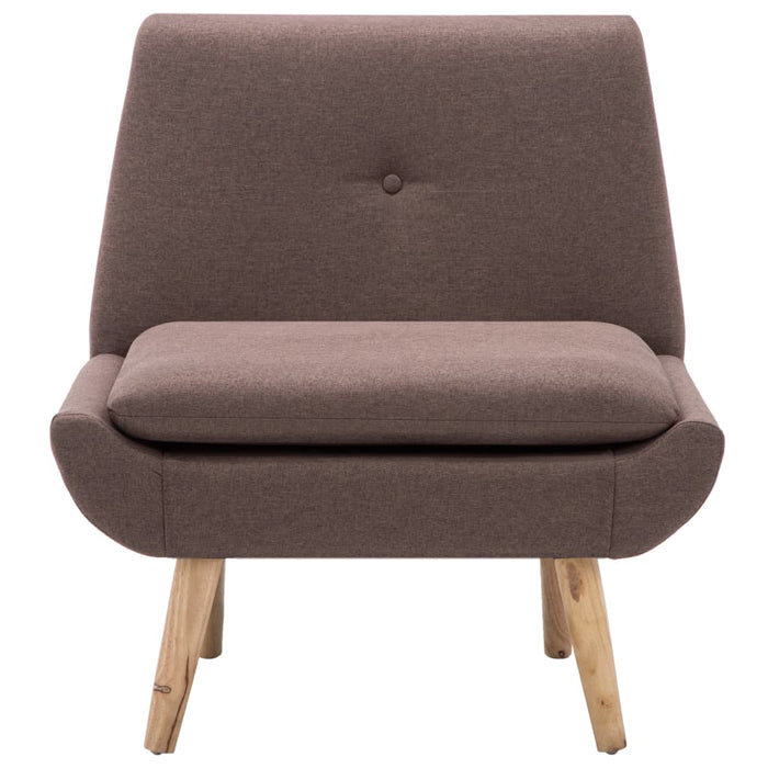 Fotoliu cu taburet, maro, material textil WALTI