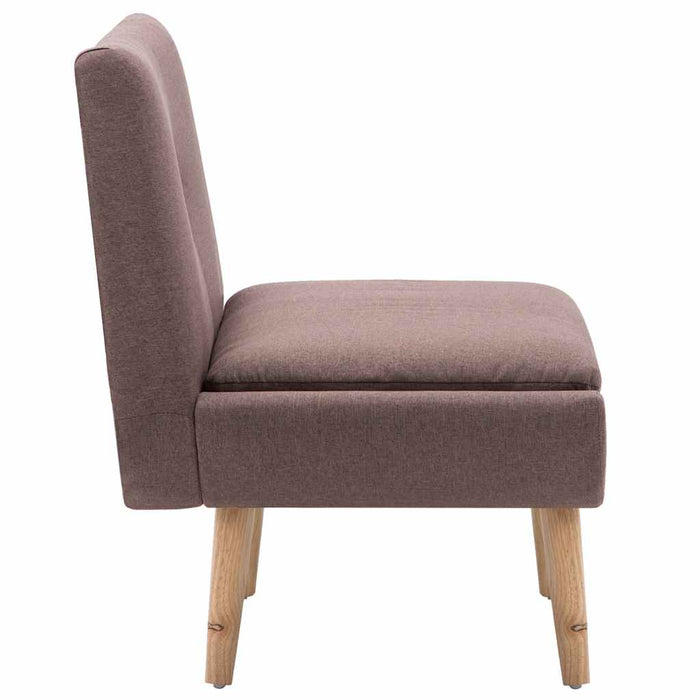 Fotoliu cu taburet, maro, material textil WALTI