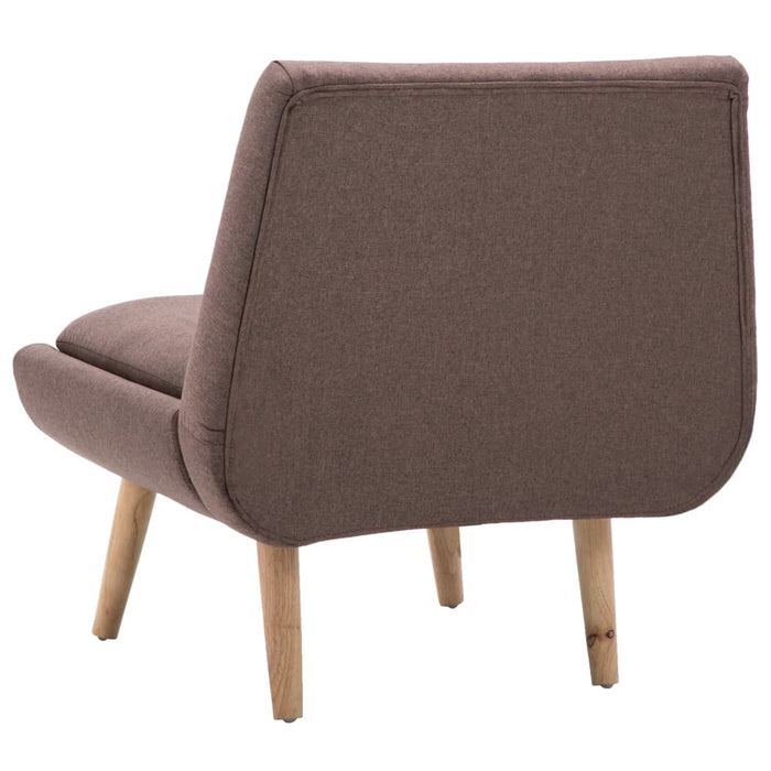 Fotoliu cu taburet, maro, material textil WALTI