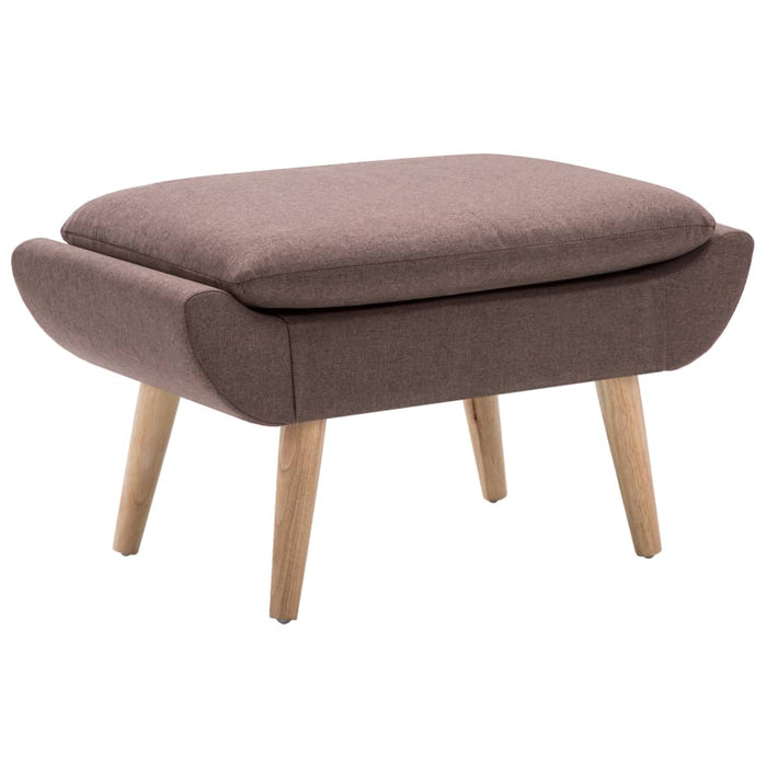 Fotoliu cu taburet, maro, material textil WALTI