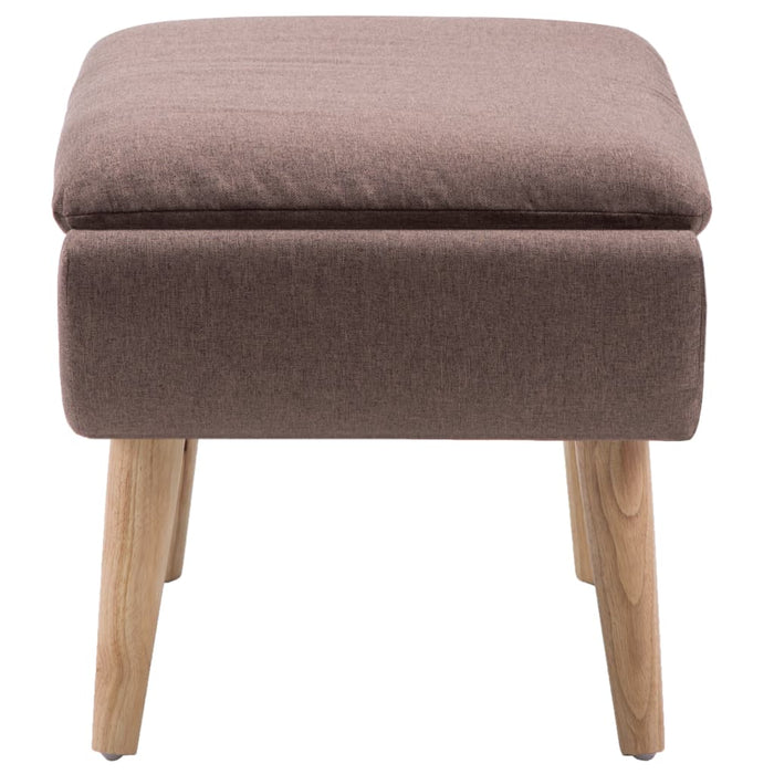 Fotoliu cu taburet, maro, material textil WALTI