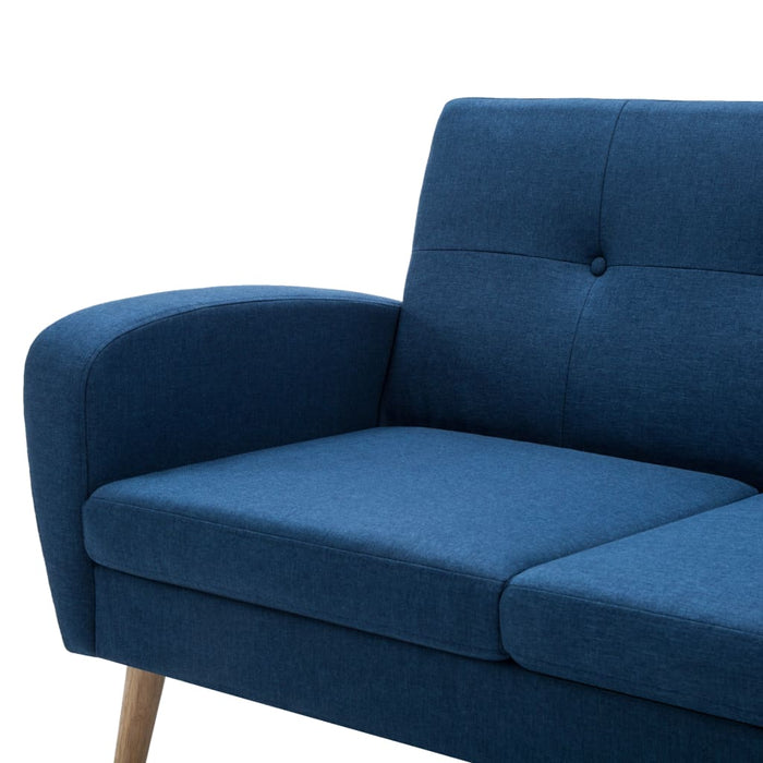 Canapea de 3 persoane, material textil, albastru WALTI