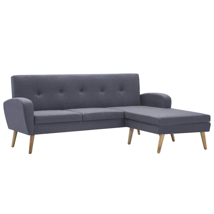 Canapea în formă de L gri deschis 186x136x79cm tapițerie pânză WALTI