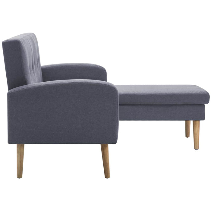Canapea în formă de L gri deschis 186x136x79cm tapițerie pânză WALTI