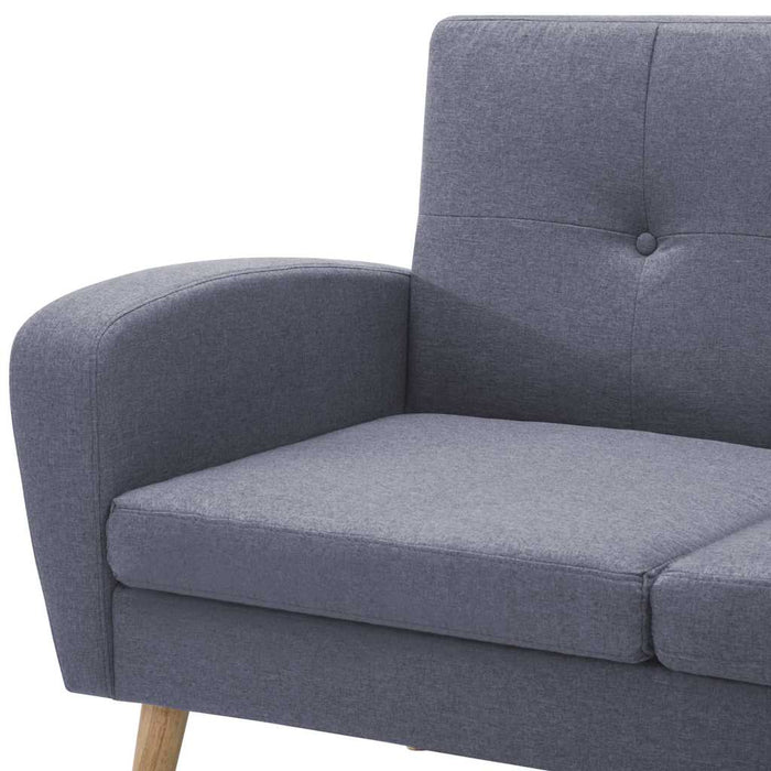 Canapea în formă de L gri deschis 186x136x79cm tapițerie pânză WALTI