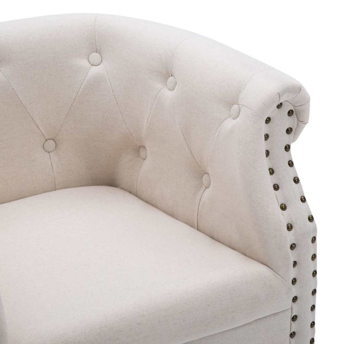 Fotoliu, crem, material textil WALTI