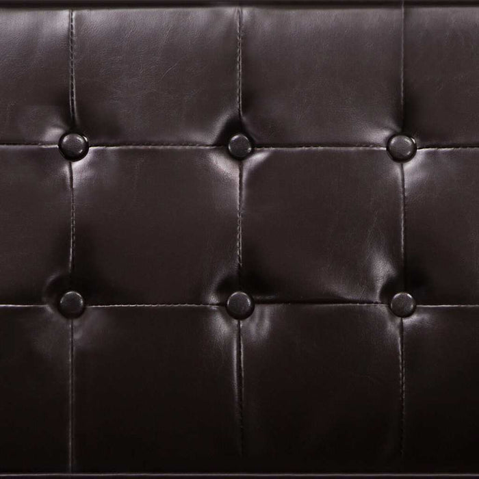 Fotoliu maro 75x70x75 cm piele ecologică WALTI